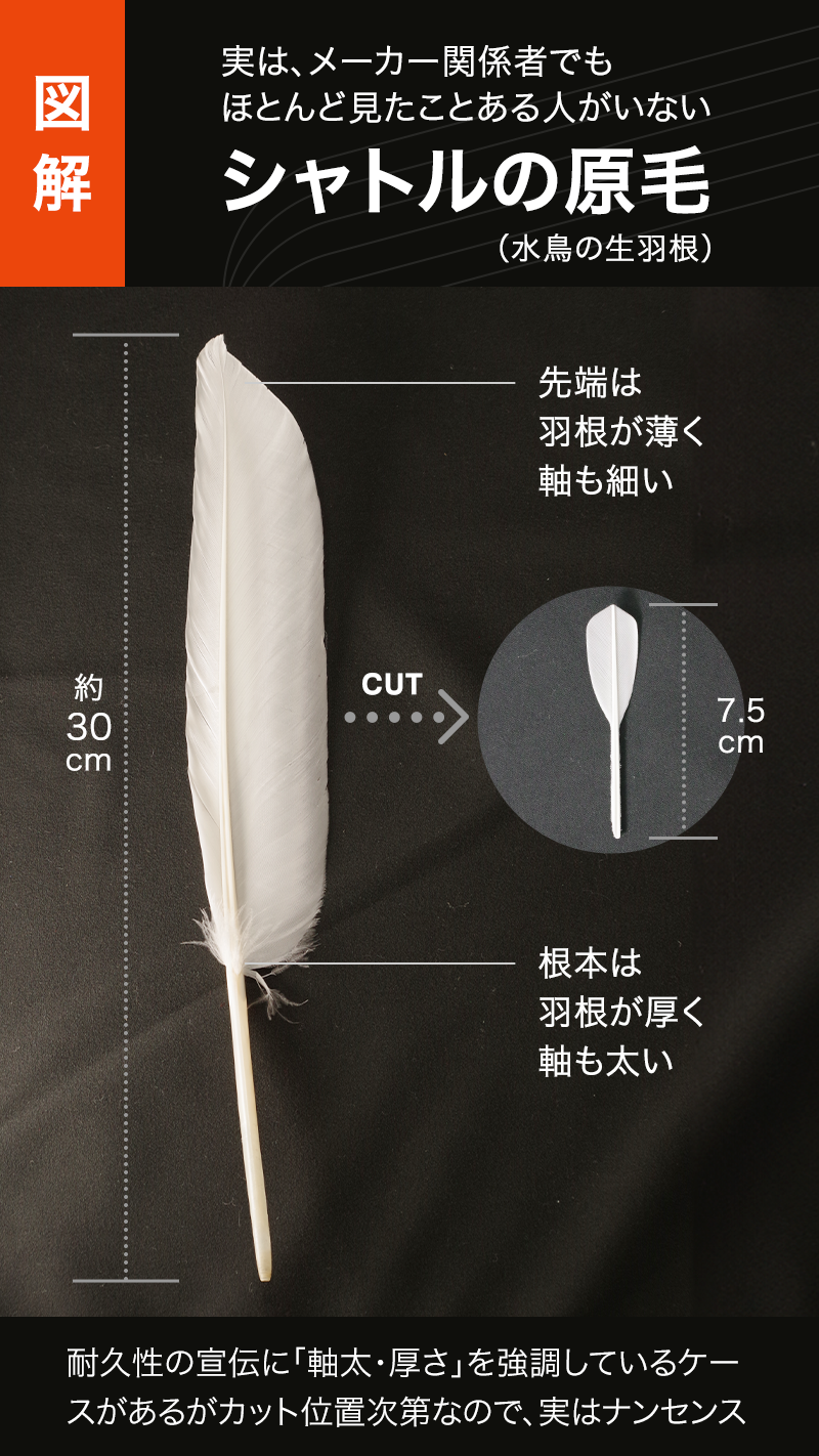 シャトルの原毛